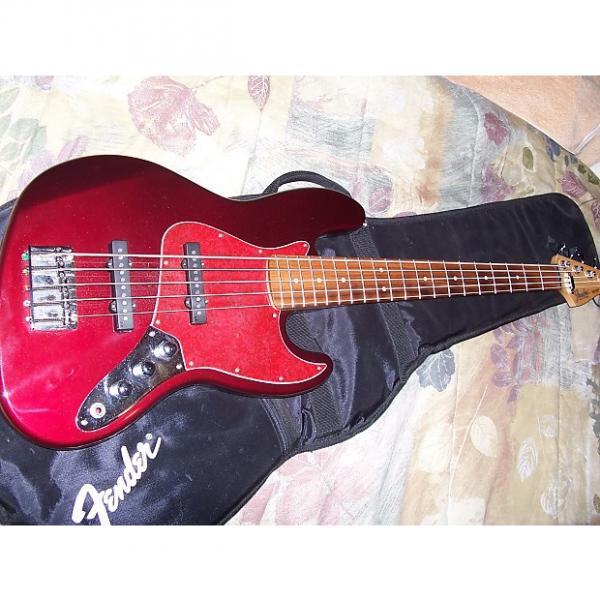 Custom Fender Jazz Bass 5 string MIM Maroon 2000 #1 image