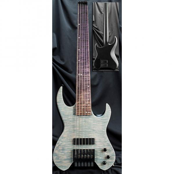 Custom Kiesel Carvin Vader VB6 6 String Headless Short Scale 30&quot; Electric Bass Guitar Translucent White #1 image