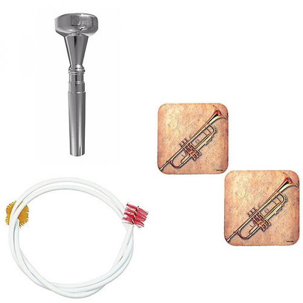 Custom Dizzy Gillespie Trumpet Mouthpiece w/Trumpet Snake + Music Coaster 2 Pack #1 image