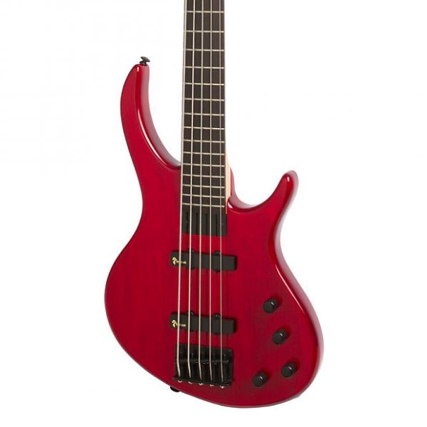 Custom Epiphone Toby Deluxe V 5 String Electric Bass Guitar, Translucent Red #1 image