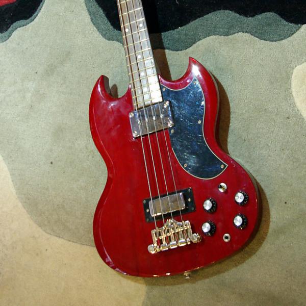 Custom Tokai SGB Made in Korea SG/EB-0 Style Bass in Cherry Red Finish #1 image