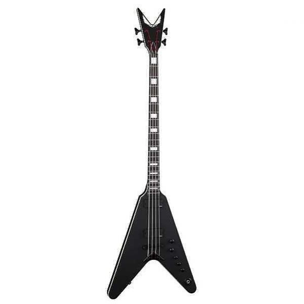 Custom Dean V Stealth Bass - Black Satin w/EMG #1 image