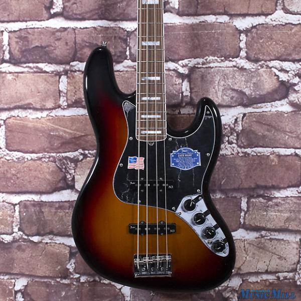 Custom New Fender American Deluxe Jazz Bass Guitar 3 Color Sunburst #1 image