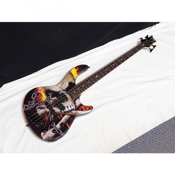 Custom DEAN Edge 10 Active PJ Skull Crusher 4-string BASS guitar NEW - E10APJ - GRAPHIC #1 image