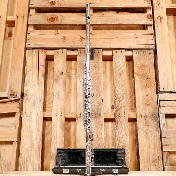 Custom Yamaha YFL-385 Intermediate Open-Hole B-foot Flute Outfit Silver/Nickel #1 image