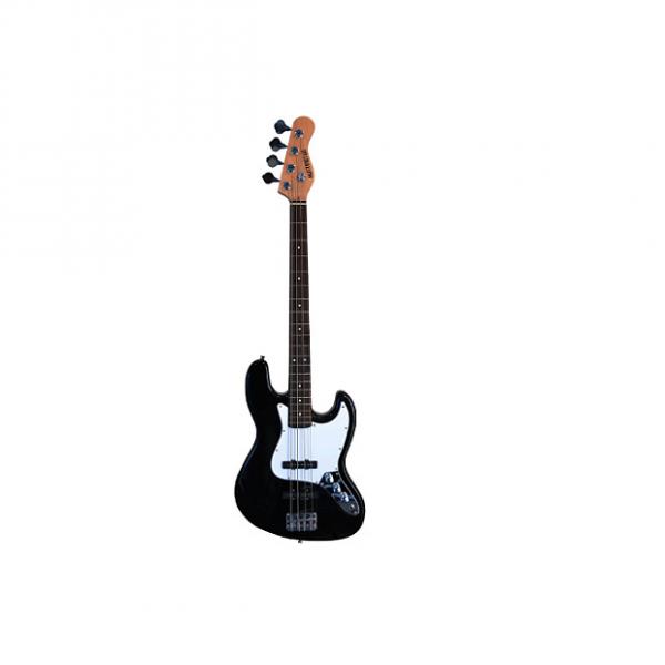 Custom Full Size 4 String 46&quot; Jazz J Electric Bass Guitar with Free Gig Bag and Accessories - Black and Whi #1 image