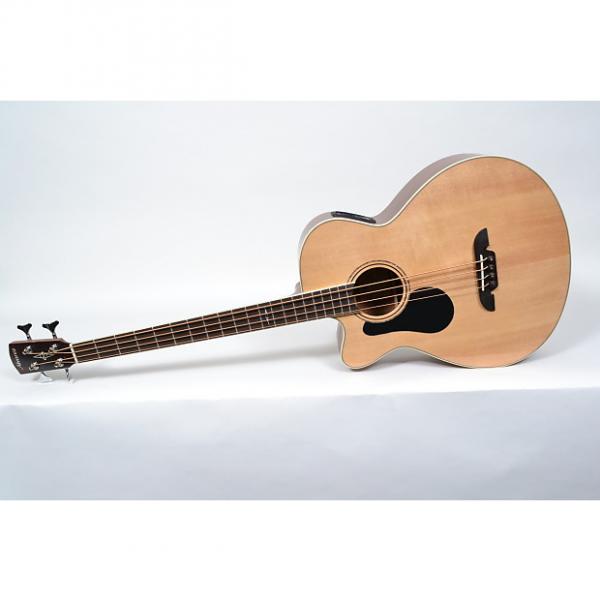 Custom Alvarez AB60LCE Left-Handed Acoustic-Electric Bass Guitar Natural #1 image