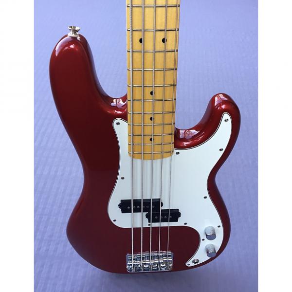 Custom Squier Vintage Modified Precision Bass V 5 String In Candy Apple Red #1 image