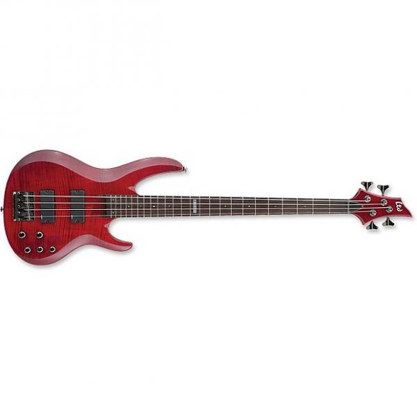 Custom ESP LTD B-154DX Electric Bass in See-Through Red B-Stock #1 image