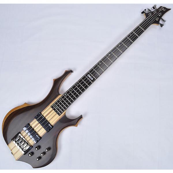 Custom ESP LTD F-5E Bass Guitar in Natural Stain Finish #1 image