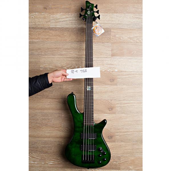 Custom 2017 Wolf S8-5 Transparent Green 5 String Neck Through Bass #1 image