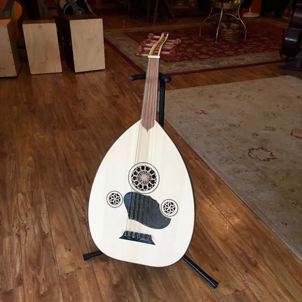 Custom Turkish Oud, Mahogany, with black staves and spruce top #1 image