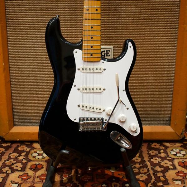 Custom Vintage 1983 Fender Squier JV SST50 50s Reissue 'Flagship Model' Black Japan Stratocaster Guitar #1 image