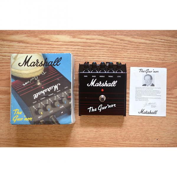 Custom Marshall Guv'nor Overdrive Made In England w/ Box &amp; Manual late 80s Black #1 image