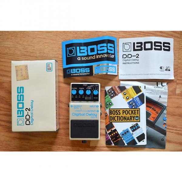 Custom Boss DD-2 Digital Delay w/ Box &amp; Swag 1984 White #1 image