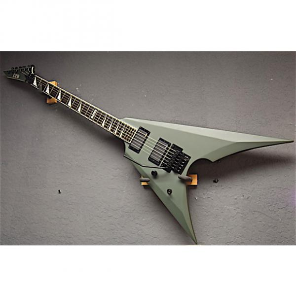 Custom ESP LTD Left Handed Arrow-401 2017 Military Green Satin Lefty Guitar #1 image