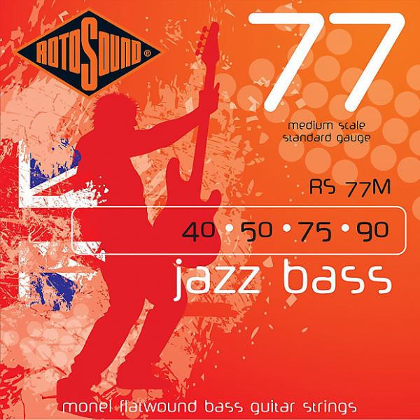Custom Rotosound RS77M Jazz Bass Monel Flat Wound Strings 40-90 #1 image