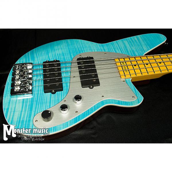 Custom Reverend Mercalli 5 - 20th Anniversary Bass 2017 Sky Blue Flame Maple - only one on Reverb! #1 image