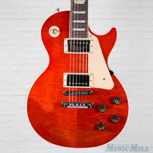 Custom 2014 Gibson Les Paul Peace Electric Guitar Peaceful Orange w/OHSC #1 image