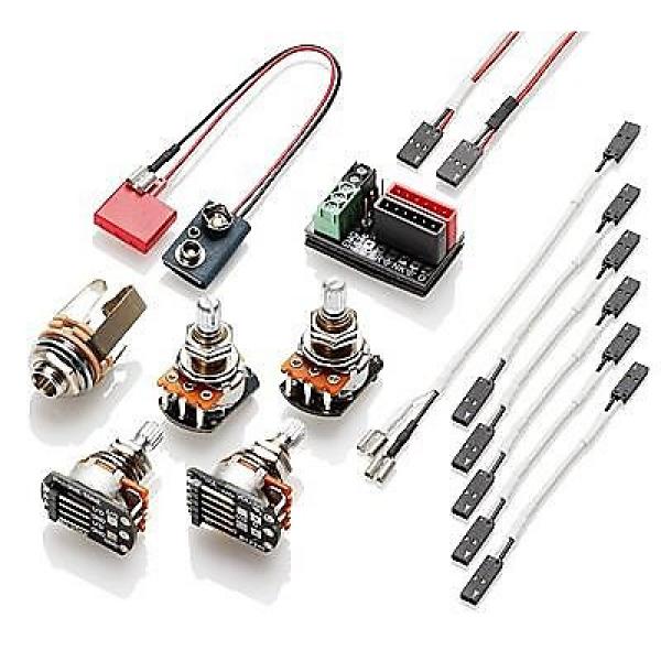 Custom EMG Active Wiring Conversion Kit For 1 or 2 Pickups Short Shaft Pots Solderless #1 image