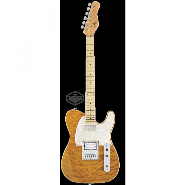 Custom Michael Kelly Mod Shop 1955 Amber Trans electric guitar NEW - Seymour Duncan pickups #1 image