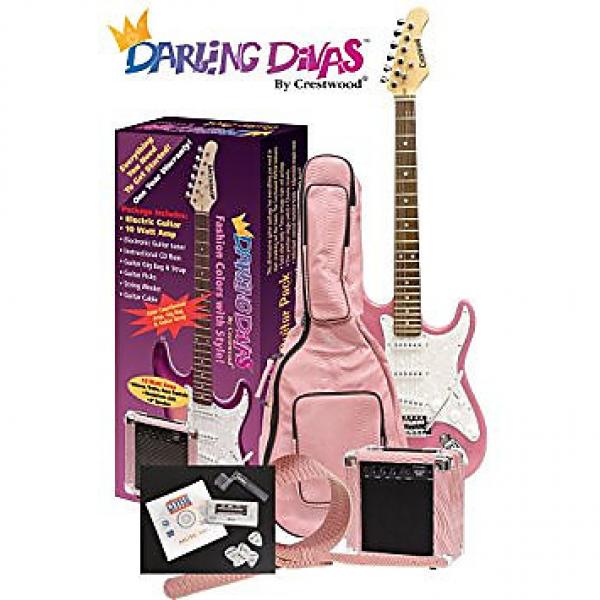Custom Darling Divas DD950BG Electric Guitar Package w/ Amp &amp; Case, Bubble Gum Pink #1 image