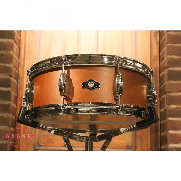 Custom George Way Tradition Mahogany 5.5x14 Natural Snare Drum #1 image