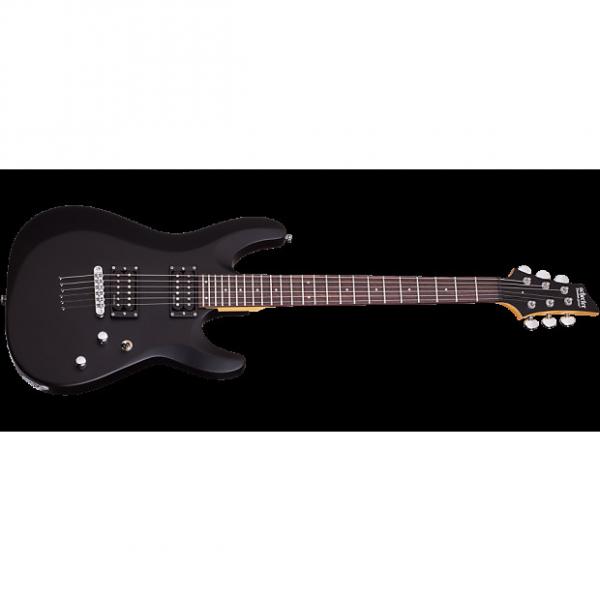 Custom Schecter C-6 Deluxe Electric Guitar Satin Black #1 image
