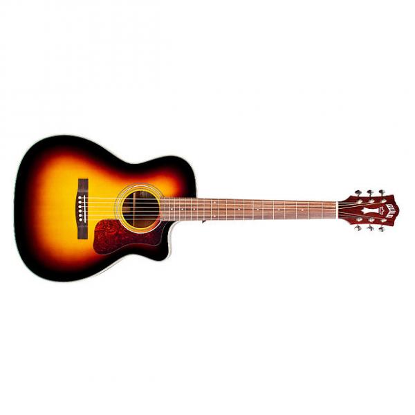 Custom Guild OM-140CE Westerly Orchestra CE Cutaway Acoustic Guitar Sunburst + Case #1 image