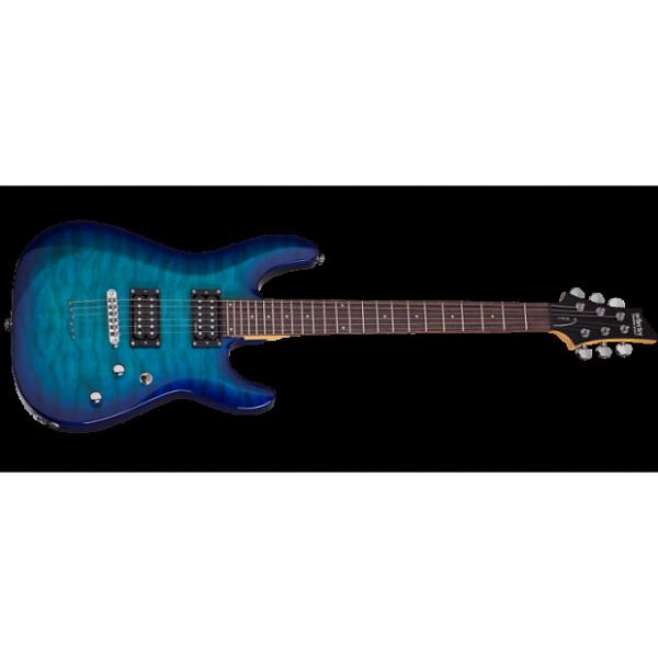 Custom Schecter C-6 Plus Electric Guitar Ocean Blue Burst #1 image
