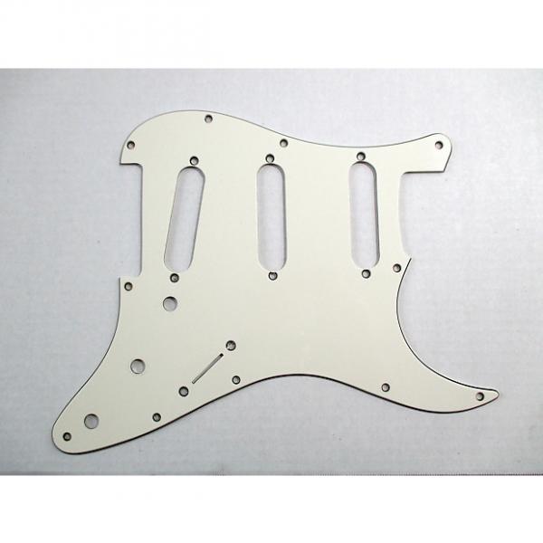 Custom MIJ Pickguard for Made in Japan Stratocaster Antique White 3 Ply #1 image
