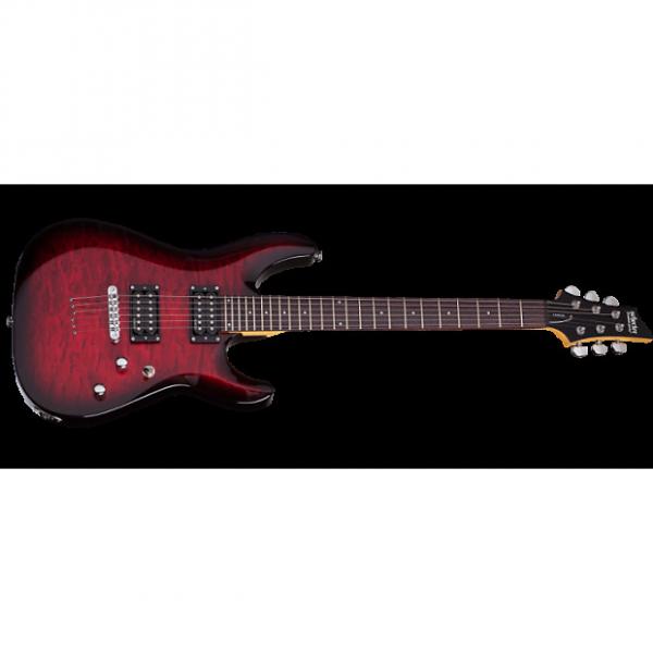 Custom Schecter C-6 Plus Electric Guitar See-Thru Cherry Burst #1 image