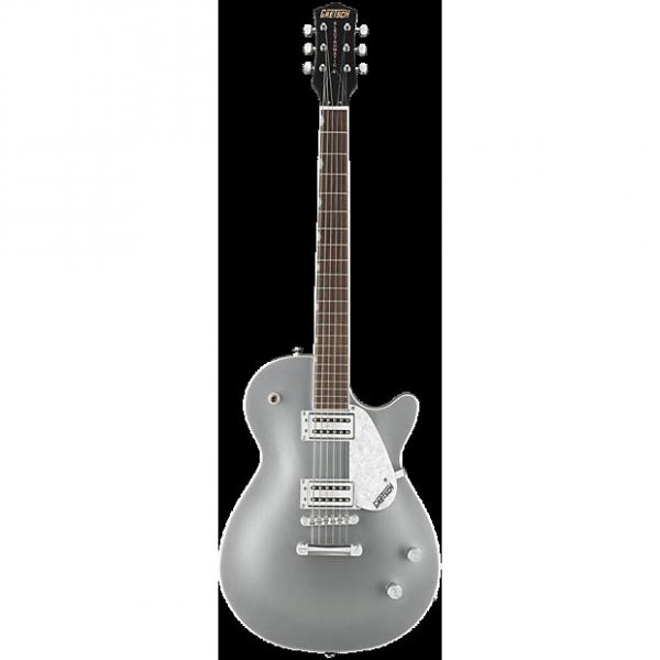 Custom Gretsch G5426 Jet Club Electric Guitar | Silver Finish - Black #1 image