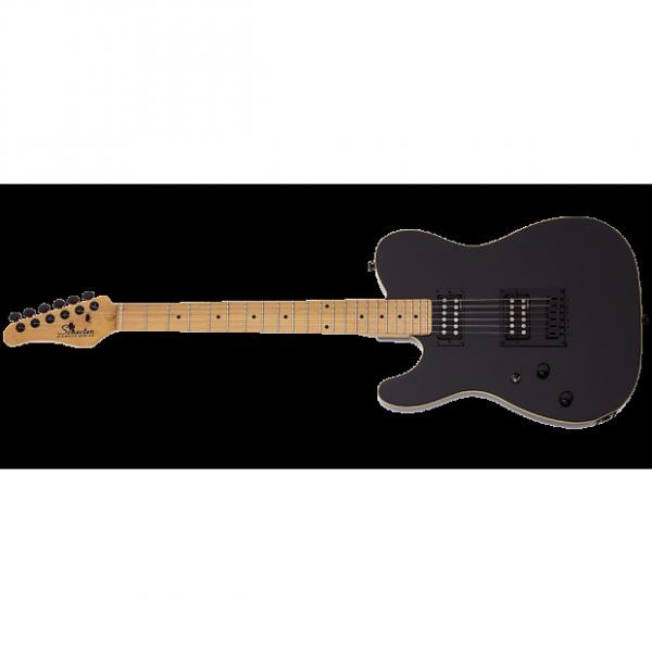 Custom Schecter PT Left-Handed Electric Guitar in Gloss Black Finish #1 image