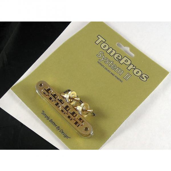Custom Tone Pros TP6 US Locking Tunematic 4mm Small Posts Gold TP6-G #1 image