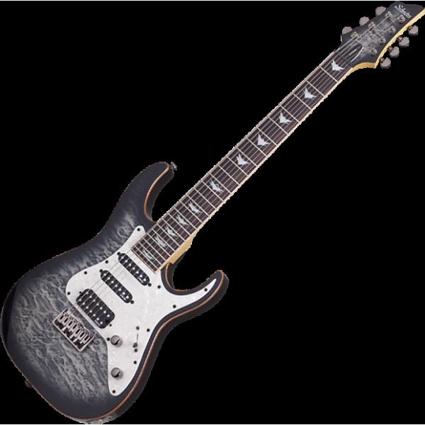 Custom Schecter Banshee-7 Extreme Electric Guitar in Charcoal Burst Finish #1 image