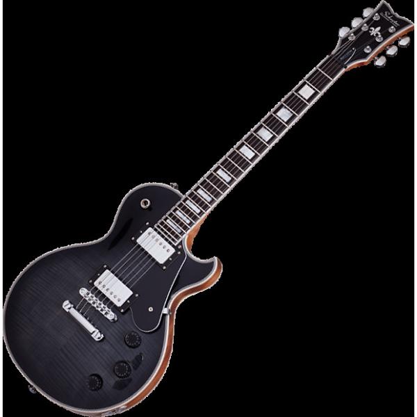 Custom Schecter Solo-II Custom Electric Guitar Trans Black Burst #1 image
