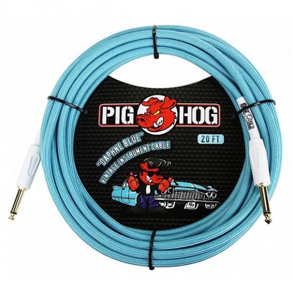 Custom Pig Hog PCH10DB Daphne Blue Woven Instrument Cable 10 Ft #1 image