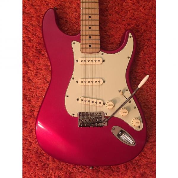 Custom Fender Stratocaster Standard strat mim w upgrade noiseless pickups 2004 Satin Red #1 image