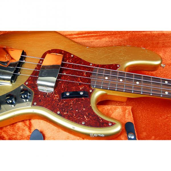 Custom Fender Custom Shop 64 Jazz Bass Relic 2016 Aztec Gold Matching Gold Hardware Cruz Tool Kit RARE! #1 image