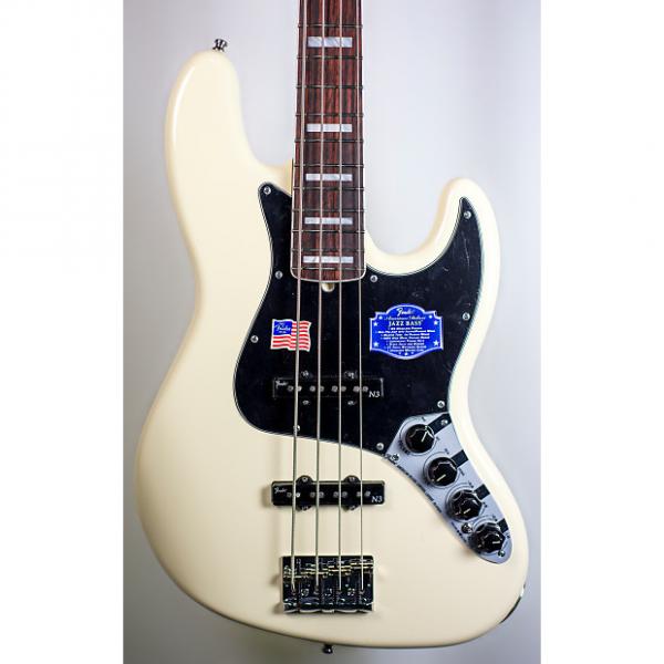 Custom Fender American Deluxe Jazz Bass in Olympic White (2014 Demo Model) #1 image
