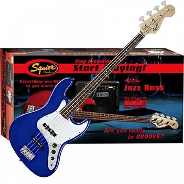 Custom Squier by Fender Affinity J-Bass &amp; Rumble 15 Amp - Metallic Blue #1 image