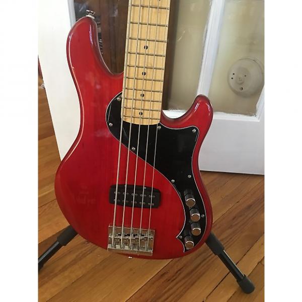Custom Squire Deluxe Dimension Bass Transparent Crimson Red #1 image