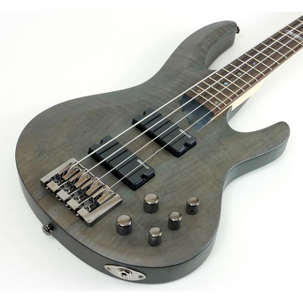 Custom LTD B-204 B Series Bass Guitar | Spalted Maple Top - See Thru Black Satin #1 image