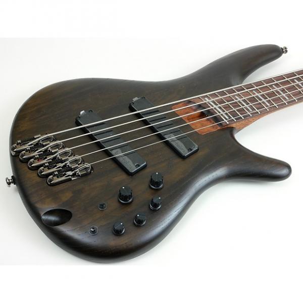 Custom Ibanez SRFF805 Fanned Fret 5-String Bass Guitar - Walnut Flat #1 image