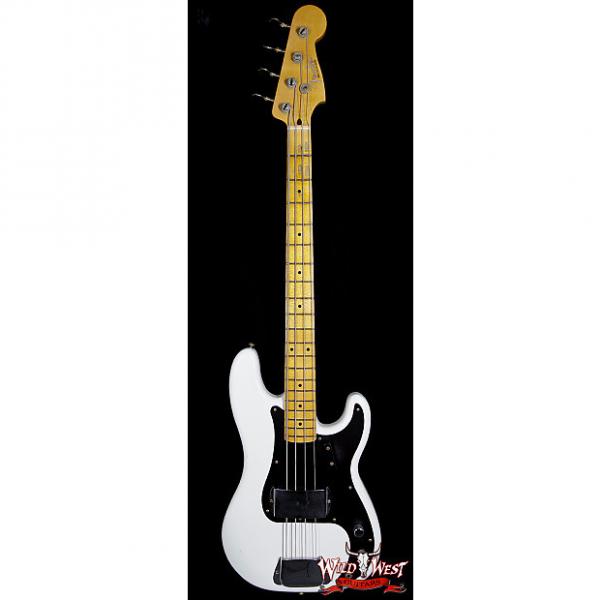 Custom Fender Custom Shop Journeyman Precision Bass Relic Black Anodized Guard White Blonde #1 image