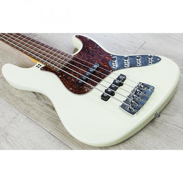 Custom Sandberg California TT-5 5-String Bass, Rosewood Fretboard, Gig Bag - High Gloss Cream #1 image