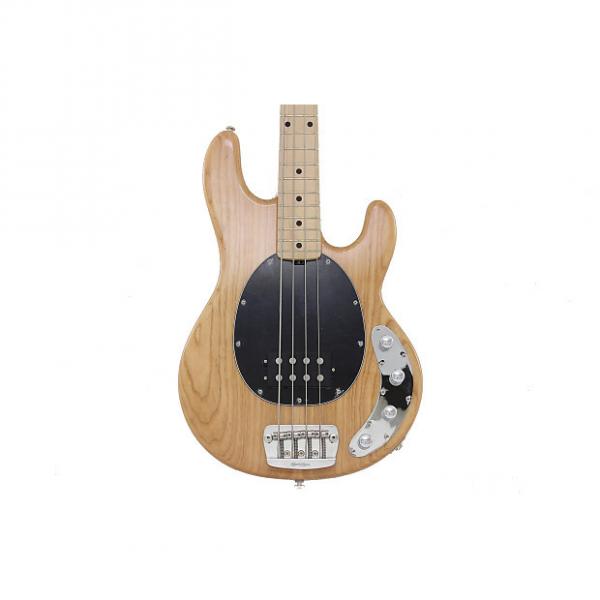 Custom Music Man StingRay 4 Electric Bass Guitar - Natural, Maple Fingerboard, Black Pickguard #1 image