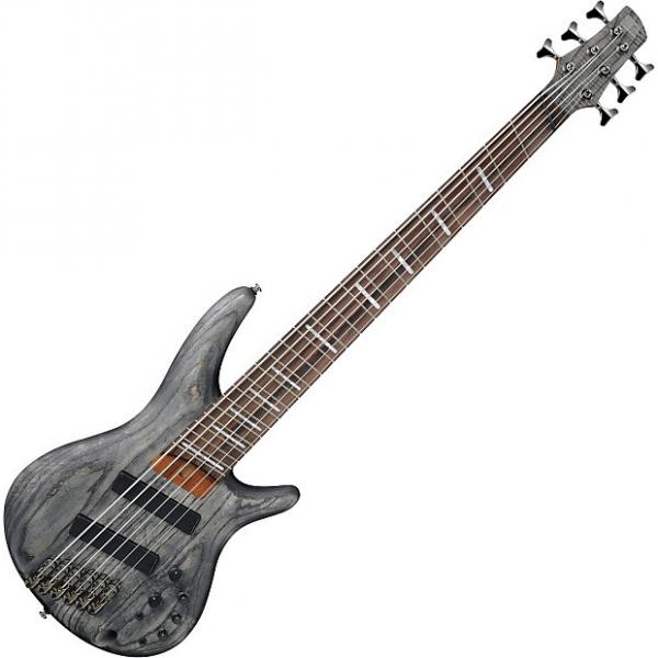 Custom Ibanez SR Bass Workshop SRFF806 Multi-Scale 6 String Electric Bass Black Stained #1 image