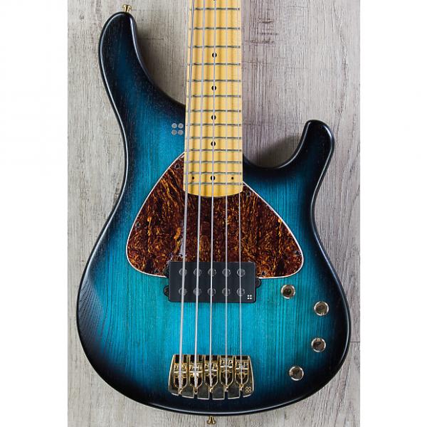 Custom Sandberg Basic 5, Matte Blueburst, Euro Ash Body, Maple Fretboard, 5-String Bass #1 image
